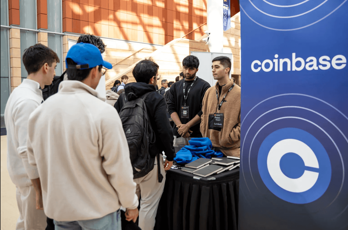 Students meeting industry participants at a Web3 event